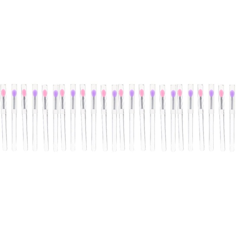 minkissy 24pcs Silicone Makeup Brush Eyeshadow Applicator and Lipstick Lip Mask Tool Soft and Sturdy for Skin Types