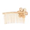 BBRATS Gold Plated Stunning and Dazzling Rhinestones Studded Floral Design Contemporary Style Hair Comb Pin/Hair Pin for Women and Girls Pack of 1 view 2
