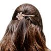 BBRATS Gold Plated Stunning and Dazzling Rhinestones Studded Floral Design Contemporary Style Hair Comb Pin/Hair Pin for Women and Girls Pack of 1 view 3