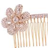 BBRATS Gold Plated Stunning and Dazzling Rhinestones Studded Floral Design Contemporary Style Hair Comb Pin/Hair Pin for Women and Girls Pack of 1 view 4