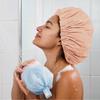 Reusable Shower Cap for Women, Large Waterproof Shower Bonnet Washable Elastic Band Bath Accessories Hair Hat for Long Hair, Braids(Beige) view 4