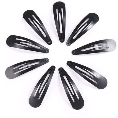 12 Pieces Snap Hair Clips for Women, Hair Barrettes 2 Inch Metal Black Hair Clip for Girls Kids Teens Hair Accessories