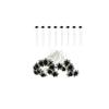 20 Pack Bridal Rose Flower Crystal Hair Pins for Women, U Shaped Hair Pins Bobby Pins Bun Hairpins for Wedding Bridal Women Hair Jewelry AccessoriesBlack view 3