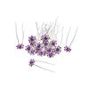 20 Pack Bridal Rose Flower Crystal Hair Pins for Wedding U-Shape Hair Clips Hairpins for Bride Women Hair Accessories Jewelry Barrettes HeadwearPurple view 1