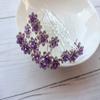 20 Pack Bridal Rose Flower Crystal Hair Pins for Wedding U-Shape Hair Clips Hairpins for Bride Women Hair Accessories Jewelry Barrettes HeadwearPurple view 4