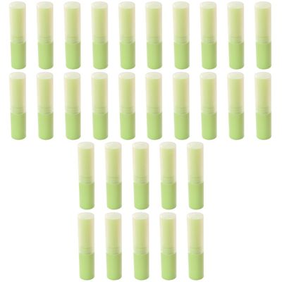Beaupretty 30pcs Empty Lip Balm Tubes Containers for Lip Gloss and Lipstick Premium Plastic Storage for Women and Girls Green Color