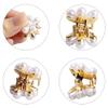BBRATS 8pcs Mini Pearl Claw Clip, Retro Hair Clips with Daisy Flower, Sweet Artificial Bangs Clips Decorative Hair Accessories for Women Girls view 3
