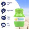 Solar Buddies Sunscreen Applicator - Single Full Green - Refillable Roll on Sponge Sunscreen, Suncream & Lotion Applicator For Kids, Adults & Families - Holds 3.4fl oz, Perfect Size for Travel view 3