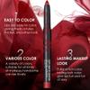 6 Pcs Matte Lipstick Set High Pigment Lip Crayon Waterproof Long Lasting Matte Lipsticks Non-Stick Cup Makeup Lipstick Crayons for Women view 3