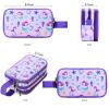 Vipdeal Kids Toiletry Bag for Girls, Travel Toiletry Bag for Little Young Girls Cosmetic Bag Makeup Bag Waterproof Hanging Wash Bag Toddler Toiletries, Mermaid Purple view 2