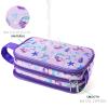 Vipdeal Kids Toiletry Bag for Girls, Travel Toiletry Bag for Little Young Girls Cosmetic Bag Makeup Bag Waterproof Hanging Wash Bag Toddler Toiletries, Mermaid Purple view 4