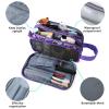 Vipdeal Kids Toiletry Bag for Girls, Travel Toiletry Bag for Little Young Girls Cosmetic Bag Makeup Bag Waterproof Hanging Wash Bag Toddler Toiletries, Leopard Purple view 3