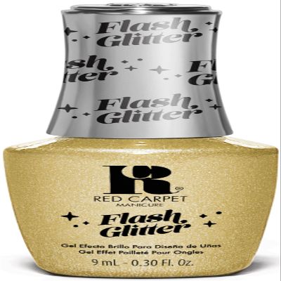 RC Red Carpet Manicure F&P Flash Glitter Gel Polish Twinkle Like A Star, 9ml