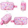 Vipdeal Kids Toiletry Bag for Girls, Travel Toiletry Bag for Little Young Girls Cosmetic Bag Makeup Bag Waterproof Hanging Wash Bag Toddler Toiletries, Unicorn Pink view 2