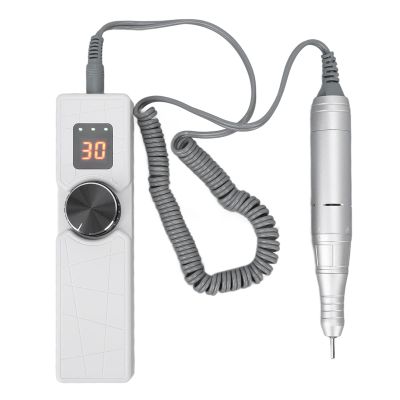 Luqeeg Professional Manicure Pedicure Kit, USB Rechargeable 30000Rpm Electric Nail File Set, LCD Display Cordless Electric Nail Drill Machine Portable Hand Foot Care Tool for Nail Grind Trim Polish