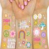 xo, Fetti Groovy Bachelorette Temporary Tattoos - 54 Foil Styles | 70's Bach Party Decoration, Bridesmaid Favor, Last Disco, Pastel Dazed Engaged view 1