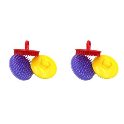 Healifty 10pcs Eco-Friendly Plastic Massage Comb for Hair Women Scalp Massager Brush Hair Massage Brush for Salon Home Store Random Color