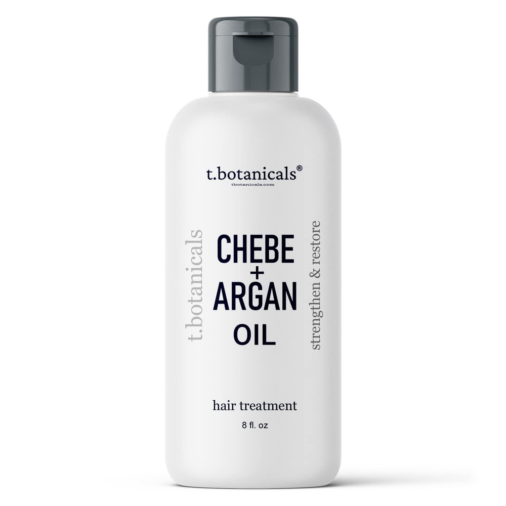 Chebe Oil for Hair Growth, 8 oz. Argan Oil Treatment Hair Thickening Reduce Breakage and Split Ends Prevents Hair Loss with Chebe Powder (Unscented)
