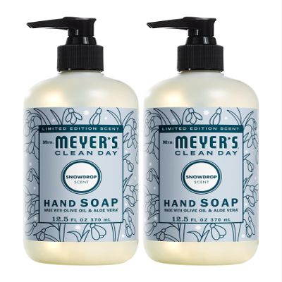Mrs. MEYER'S CLEAN DAY Liquid Hand Soap, Snow Drop 12.5 Fl Oz (Pack of 2)