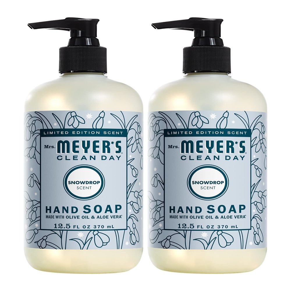 Mrs. MEYER'S CLEAN DAY Liquid Hand Soap, Snow Drop 12.5 Fl Oz (Pack of 2)