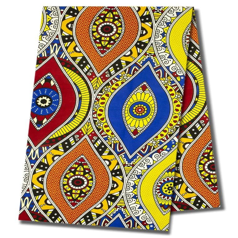 African Wax Fabric Ankara Wax Print 6 Yards 100% Cotton Perfect for Casual and Occasional Wear