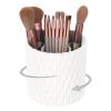 HSSPANFN Makeup Brush Holder Organizer - 360 Rotating, 5-Slot Brush Cup for Cosmetics, Lipsticks, Pens | Vanity & Desk Organizer (White) view 1