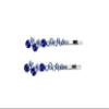 Faship A Pair Of Blue Premium Rhinestone Crystal Floral Hair Clips Pins 2 Pcs view 1