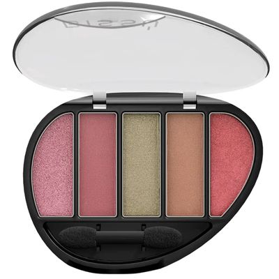 Biss Eyeshadow Pallet (Quinteto) 5 colors with Dual-ended Eyeshadow Applicator (28 Vive Feliz)