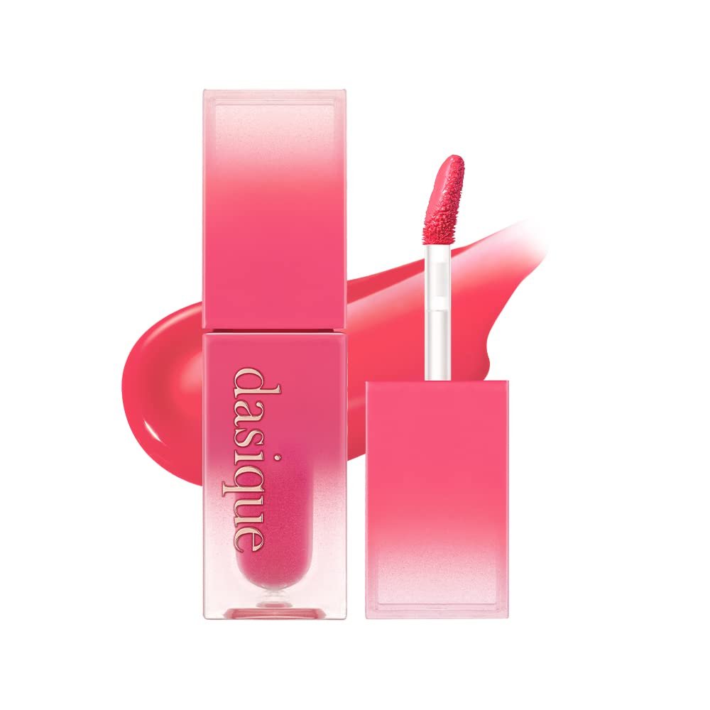 dasique Juicy Dewy Tint (07 Cherry Soda) 0.12 oz | Light Application with moisture | Long Lasting & wearing Glossy Lip Stain, Non-sticky | Vegan, Cruelty-free | Korean makeup | stocking stuffers