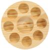 minkissy 9grid Bottle Storage Box Round Display Rack for Glass Bottles Compact Organizer for Perfume and Essential Oils Clean and Tidy Desktop Fine Polishing for Safety view 1