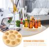 minkissy 9grid Bottle Storage Box Round Display Rack for Glass Bottles Compact Organizer for Perfume and Essential Oils Clean and Tidy Desktop Fine Polishing for Safety view 3