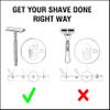 Pearl K2 Dual handle Double Edge Safety Razor made with Brass Metal Handle - New Premium Razor with two handle (long & short) and 10 Premium Stainless Steel Blades for smooth & Irritation-free shave view 2