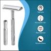 Pearl K2 Dual handle Double Edge Safety Razor made with Brass Metal Handle - New Premium Razor with two handle (long & short) and 10 Premium Stainless Steel Blades for smooth & Irritation-free shave view 3