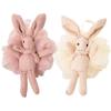 Mini Travel Shower Loofah for Women & GirlsCute Pink and White Kids Luffa Body Bath Sponge 2 Pack view 1