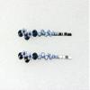 Faship A Pair Of Dark Blue Premium Rhinestone Crystal Floral Hair Clips Pins 2 Pcs view 2