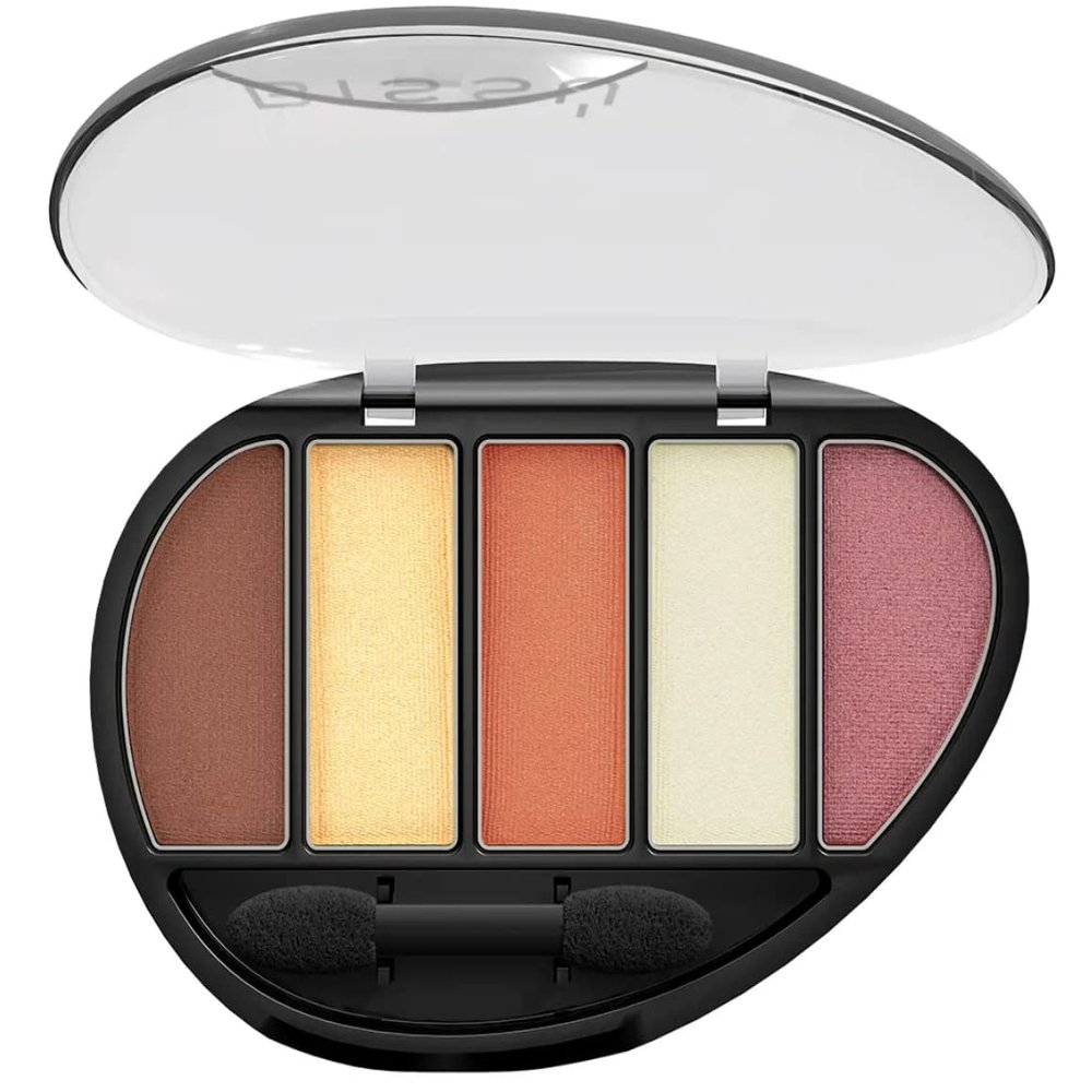 Biss Eyeshadow Pallet (Quinteto) 5 colors with Dual-ended Eyeshadow Applicator (04 Fluye)