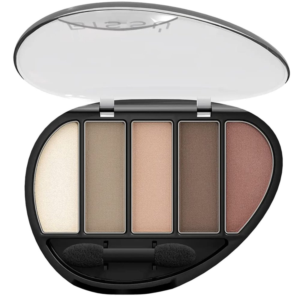 Biss Eyeshadow Pallet (Quinteto) 5 colors with Dual-ended Eyeshadow Applicator (07 Creo en Mi)