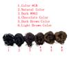 100% Human Hair Messy Bun Extension Tail, Messy Hair Bun Hair Scrunchies Extension with Fringe Curly Wavy Chignon for Women Wedding Tousled Updo Hairpiece (Light Brown) view 2
