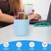 HSSPANFN Makeup Brush Holder Organizer - 360 Rotating, 5-Slot Brush Cup for Cosmetics, Lipsticks, Pens | Vanity & Desk Organizer (Light Blue) view 2