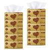10 Packs Soft Small Facial Tissue, Disposable Facial Napkin, Wood Pulp Fiber Material NOT COTTON, Facial Towel, White Facial Paper Tissue, 4-Ply, 10 Pack, 280 Sheets per Pack, 2800 Sheet In Total view 1