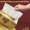 10 Packs Soft Small Facial Tissue, Disposable Facial Napkin, Wood Pulp Fiber Material NOT COTTON, Facial Towel, White Facial Paper Tissue, 4-Ply, 10 Pack, 280 Sheets per Pack, 2800 Sheet In Total view 4