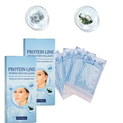 MQSHUHENMY Korean Soluble Protein Thread, Protein Threads for Face Lifting Set, Absorbable Collagen Lifting Threads (2Box (120Pcs))