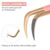Ms.Queen Lash Tweezers For Eyelash Extensions,5Pcs Professional Fiber Tip Grip Curved 45 90 Degree Boot Volume Tweezers Set view 2