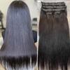 Seamless Clip in Hair Extensions Real Human Hair Invisible PU Skin Weft Clip Ins Hair Silky Straight Double Weft Brazilian Hair 100g view 1