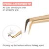 Ms.Queen Lash Tweezers for Eyelash Extensions,Precision 2Pcs Fiber Tip Grip 90 Degree Volume and Dolphin Isolation Lashing Tweezers Set view 2