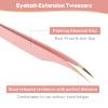 Ms.Queen Lash Tweezers for Eyelash Extensions,Precision 2Pcs Fiber Tip Grip 90 Degree Volume and Dolphin Isolation Lashing Tweezers Set view 4