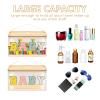 Iqimott Preppy Clear Makeup Bag Baby Pouch, Chenille Letter Cosmetic Bag for Women Girls, Nylon PVC Toiletry Storage Handbag, Travel Transparent Waterproof Zipper Pouch with Handle(Baby, Beige) view 4