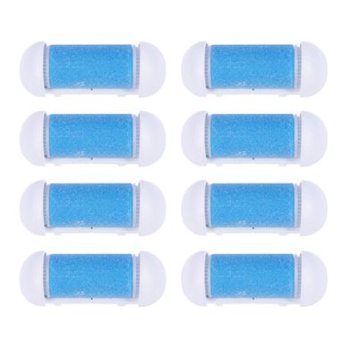 KALLORY 10pcs Foot Grinder Replacement Roller Heads for Dead Skin Removal Exfoliator Tool Ergonomic Design Compatible Electric Foot Care Devices Sky-blue