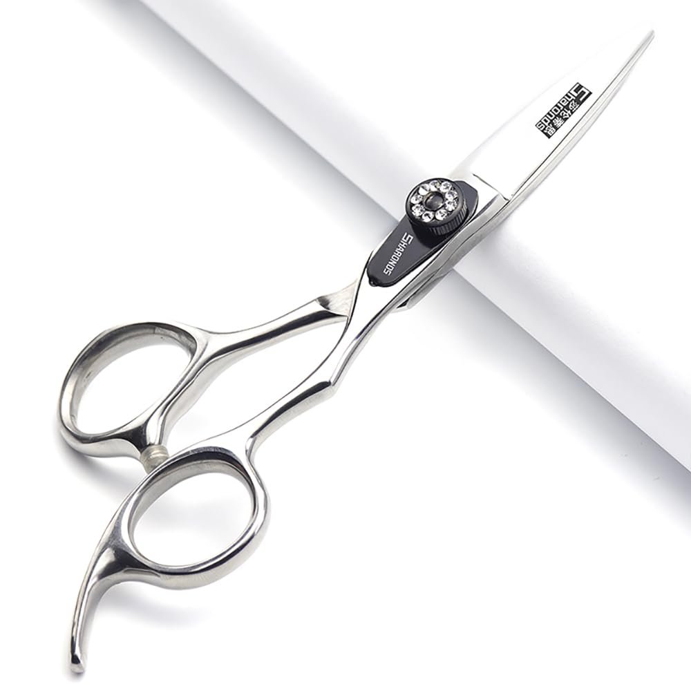 5/5.5/6 Professional Barber Set, with sharp blades that are easy to trim, suitable for hairdressers and hair salons (5-inch cutting scissors)