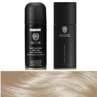Mane Hair Thickener with a Seal and Control 100 ml duo pack (Light Brown)
